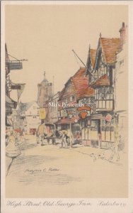 Wiltshire Postcard - Salisbury High Street, Old George Inn  SW18003