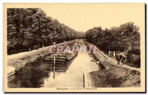 Old Postcard Thunder The Burgundy Canal Barges