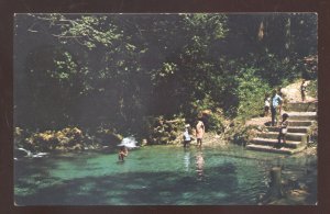 SANCHEZ DOMINICAN REPUBLIC BALNEARIO LA FUENTE SWIMMING POND POSTCARD