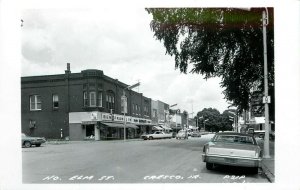 RPPC Postcard; North Elm Street Scene, Cresco IA Howard County, LL Cook P21P