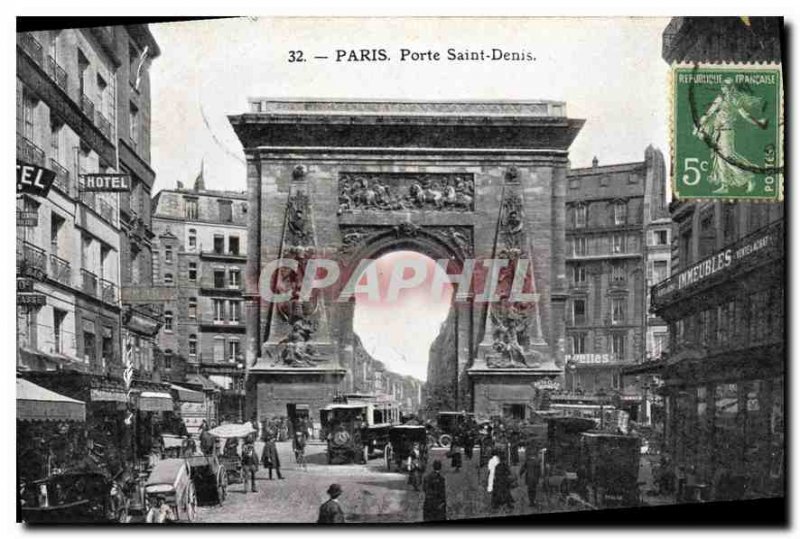 Postcard Old Paris Porte Saint Denis