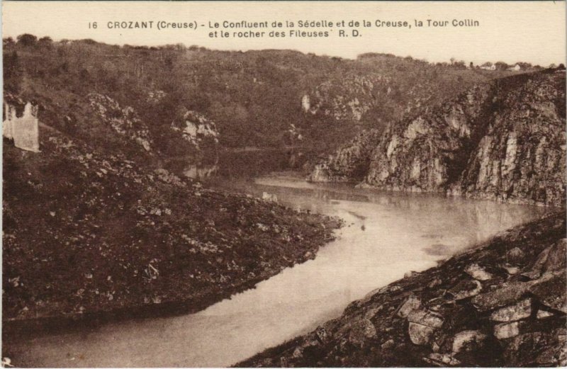 CPA CROZANT Le Confluent de la Sedelle et de la Creuse - Tour Colin (1143783)