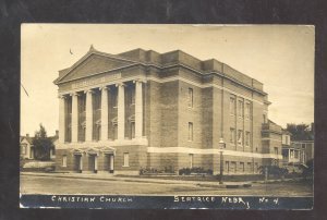 RPPC BEATRICE NEBRASKA CHRISTIAN CHURCH BUILDING REAL PHOTO POSTCARD