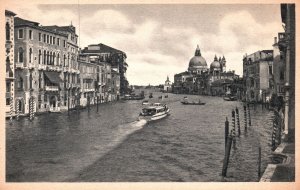 Vintage Postcard Venezia Canal Grande Chiesa Della Salute Minor Basilica Italy