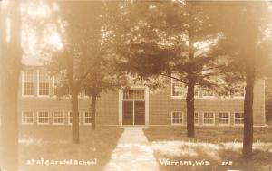 D31/ Warren Wisconsin Wi Postcard Real Photo RPPC c30s State Graded School