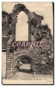 Postcard Old Quimperle Ruins of the church St Colomban