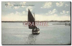 Postcard Old Boat Sailboat shrimp fisherman boat