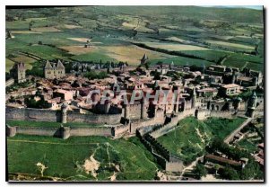Modern Postcard Medieval Cite Cite in Carcassonne General view of the city