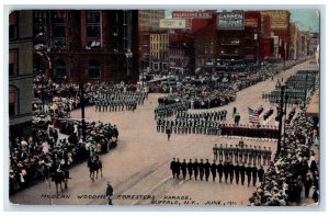 1912 Modern Wooden Foresters Parade Buffalo NY, Credit Rock Island IL Postcard