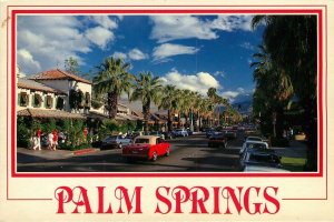 1970’s Cars on Famous Palm Canyon, Palm Springs California - Vintage Postcard