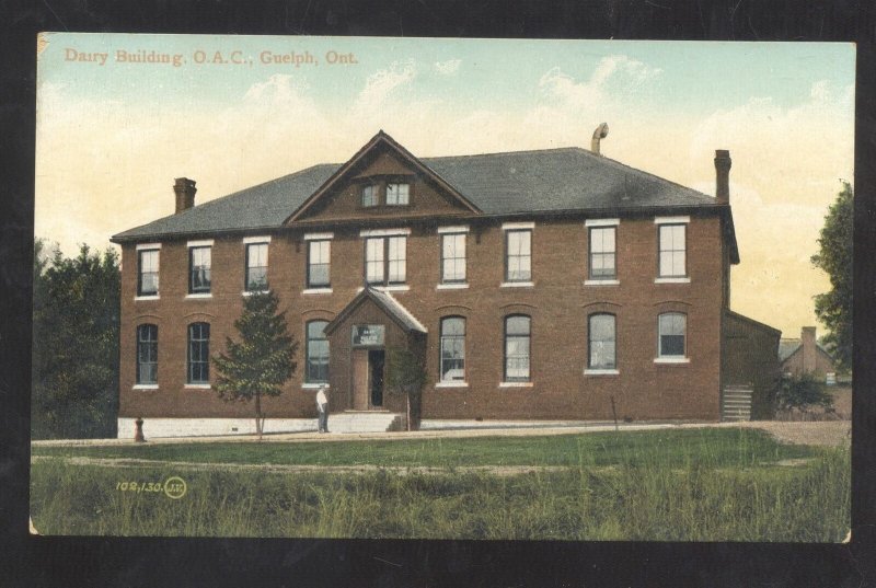 GUELPH ONTARIO CANADA DENTRY BUILDING OAC VINTAGE POSTCARD