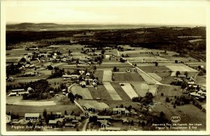 RPPC Vastbjorka Sweden Aerial View Flygtrafik Defense Staff Real Photo Postcard