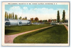1922 The Gardens Residence Of Mr. George Eastman Rochester NY Vintage Postcard