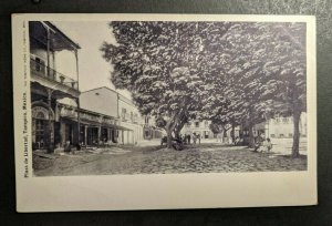 Mint Vintage Resting Under Trees Liberty Plaza Tampico Mexico Printed Postcard