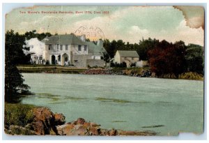 1908 View of Tom Moore's Residence Bermuda Antique Posted Postcard
