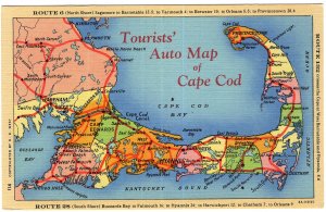 Tourists' Auto Map of Cape Cod