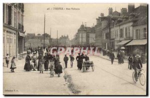 Troyes Old Postcard Rue Voltaire