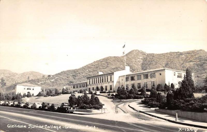 Glendale Calfornia Junior College Real Photo Antique Postcard K18962