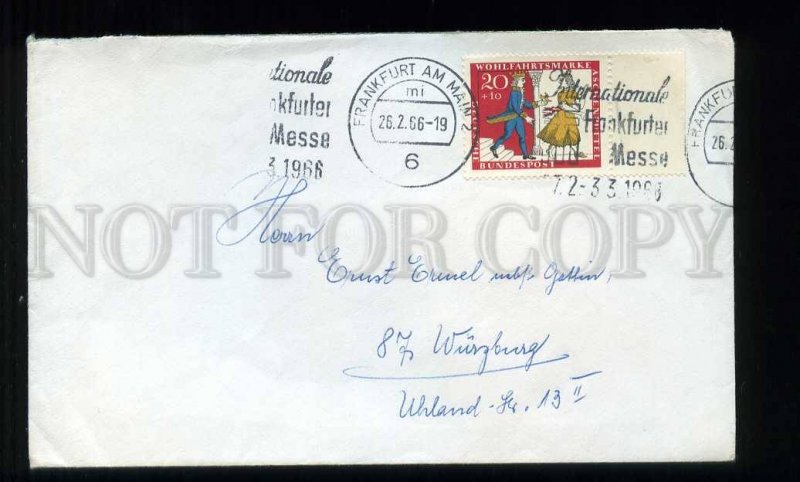 273573 GERMANY 1966 Frankfurt fair special cancellation COVER