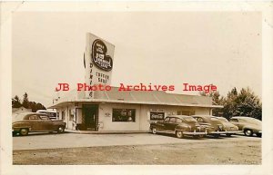 OR, Eugene, Oregon, RPPC, Lynwood Cafe, Royal Avenue, 1950s Cars