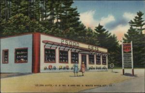 White River Junction VT Gift Shop ROADISDE LINEN Postcard