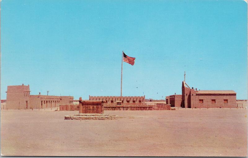 Fort Bliss El Paso Texas TX Flag Unused Vintage Postcard F2