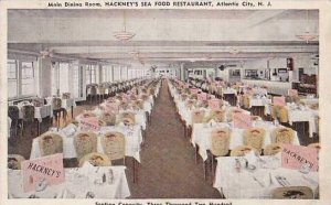 New Jersey Atlantic City Hackneys Sea Food Restaurant The Main Dining Room