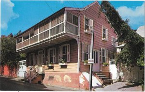 Balcony House Market Street Colonial Architecture Nassau Bahamas