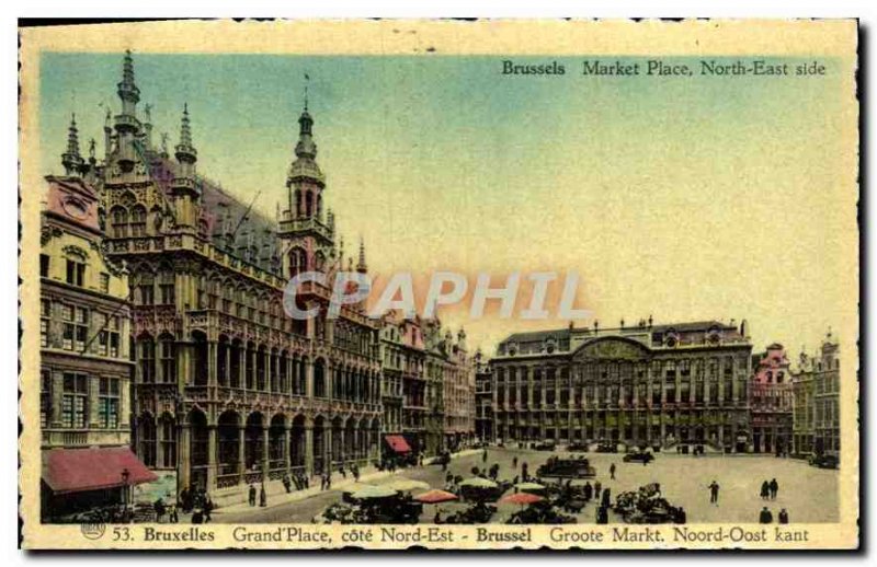 Old Postcard Brussels Grand Place North East coast