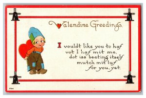 Postcard Valendine Greedings I Vouldt Like You To Haf Vtg. Standard View Card 