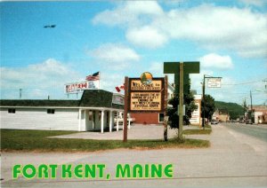 Fort Kent at the Beginning of US Route 1 Maine Postcard