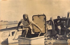 Real Photo, U.S. Navy Shellback/Equator Ceremony, Open Hatch(#7) Old Postcard