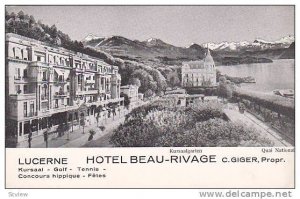 Lucerne , Hotel Beau-Rivage , Switzerland , 00-10s