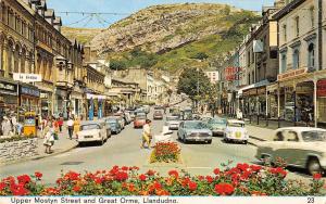 uk24569 upper mostyn street and great orme  llandudno wales uk car