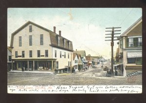 CARIBOU MAINE DOWNTOWN MAIN STREET SCENE VINTAGE POSTCARD ROCK ISLAND ME.