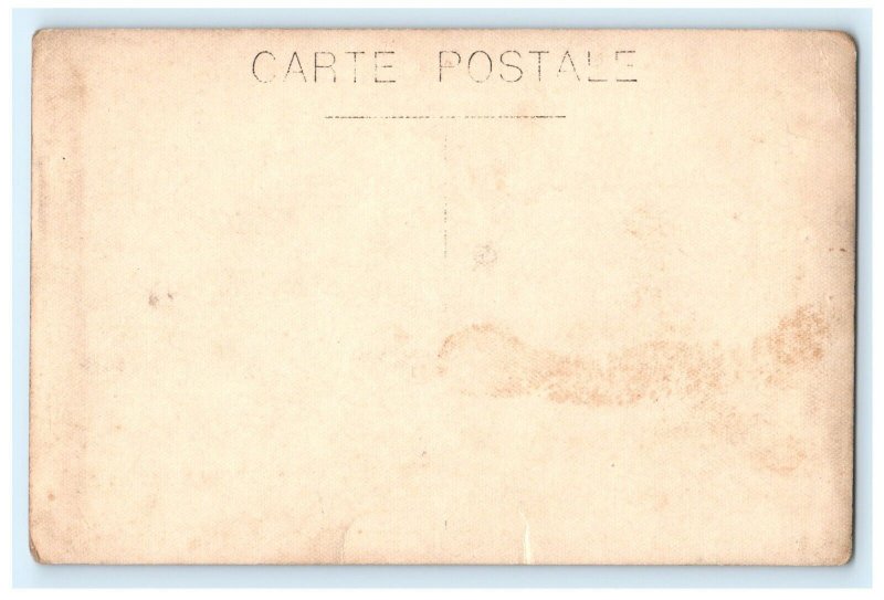 World War 1 French Artillery Gun Train Car Real Photo RPPC Postcard (FM14)