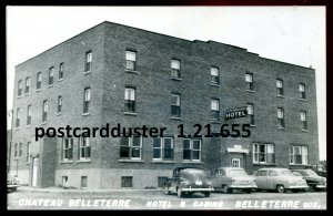 h5179 - BELLETERRE Quebec 1950s Hotel & Cabins. Old Cars. Real Photo Postcard