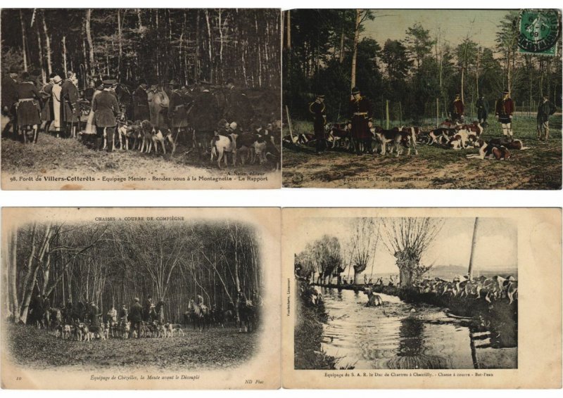 HUNTING CHASSE FRANCE SPORT 50 Vintage Postcards Pre-1920 (PART I.) (L3076)