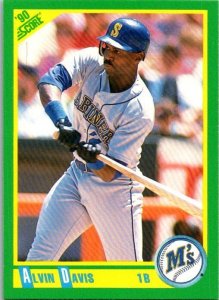 1990 Score Baseball Card Alvin Davis Seattle Mariners sk2671