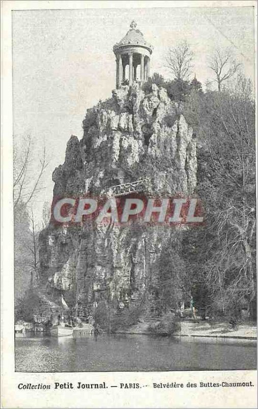 Old Postcard PARIS Le Belvedere des Buttes-Chaumont