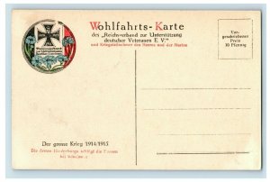 1914-18 WWI German Soldiers Battle Scene Wohlfahrts Welfare Vintage #12 P20 