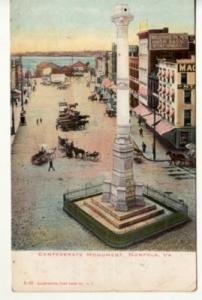 VA   NORFOLK   CONFEDERATE MONUMENT postcard
