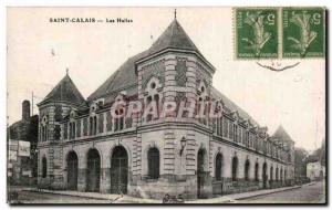 Old Postcard Saint Calais halls