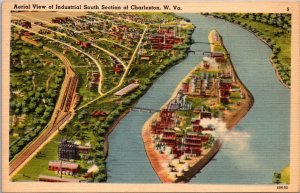 West Virginia Charleston Industrial South Section Aerial View 1941