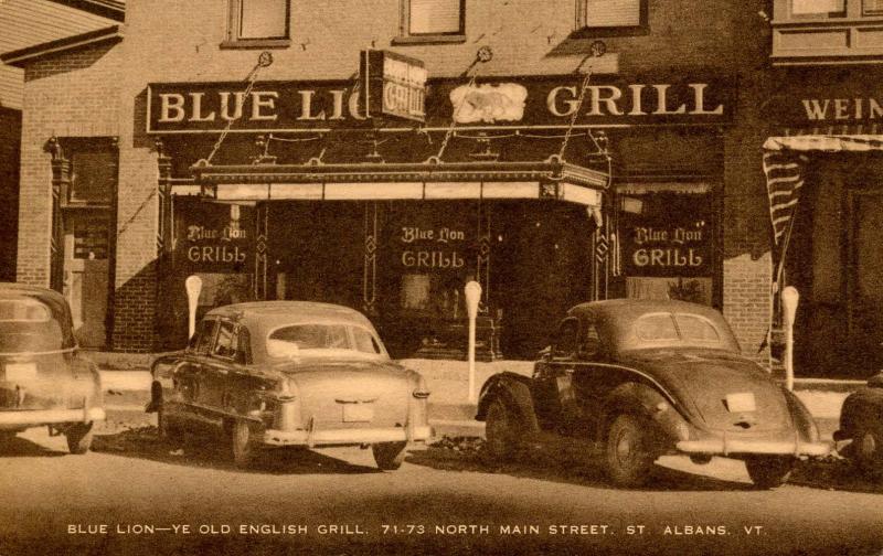 VT - St Albans. Blue Lion Grill, North Main Street
