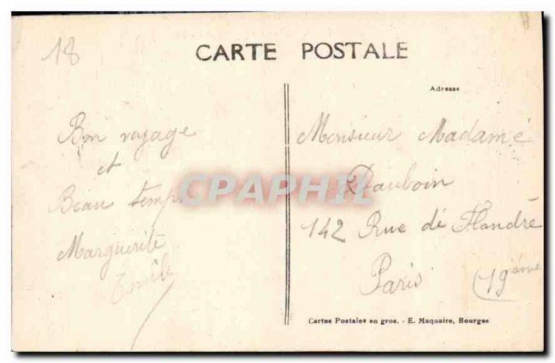 Old Postcard Bourges Chateau d'Eau