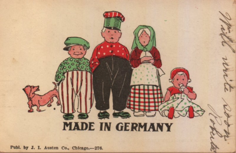 ethnic children postcard: Made In Germany