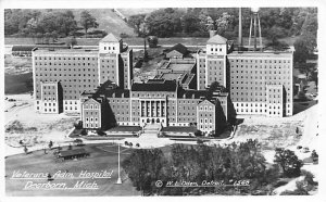 Veterans Hospital Administration Building, Real Photo Dearborn MI 