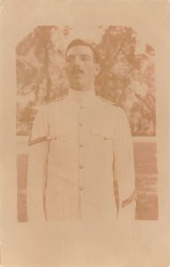 BRITISH SOLDIER IN UNIFORM~MILITARY REAL PHOTO POSTCARD