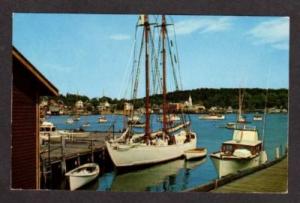 MAINE BOOTHBAY HARBOR ME Bowdoin Ship Byrd Postcard